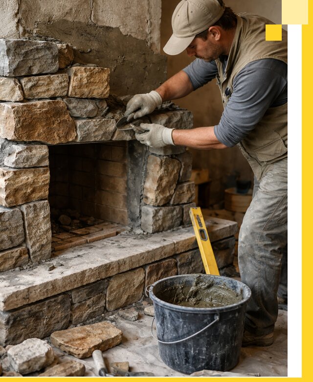 Изготовление и установка каменных каминов под ключ в Донском