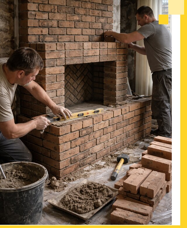 Изготовление и установка кирпичных каминов в Донском