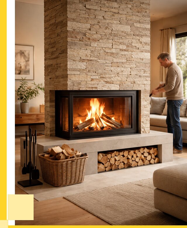 Дровяной камин под ключ в Донском от 202640 р. | ЭриданДнс