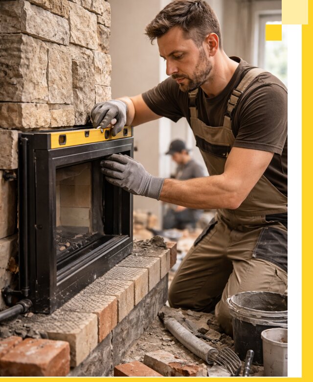 Дровяные камины под ключ в Донском: монтаж, обустройство