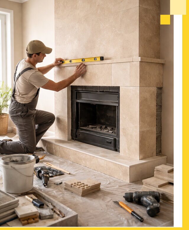 Установка и монтаж каминов в частном доме под ключ в Донском