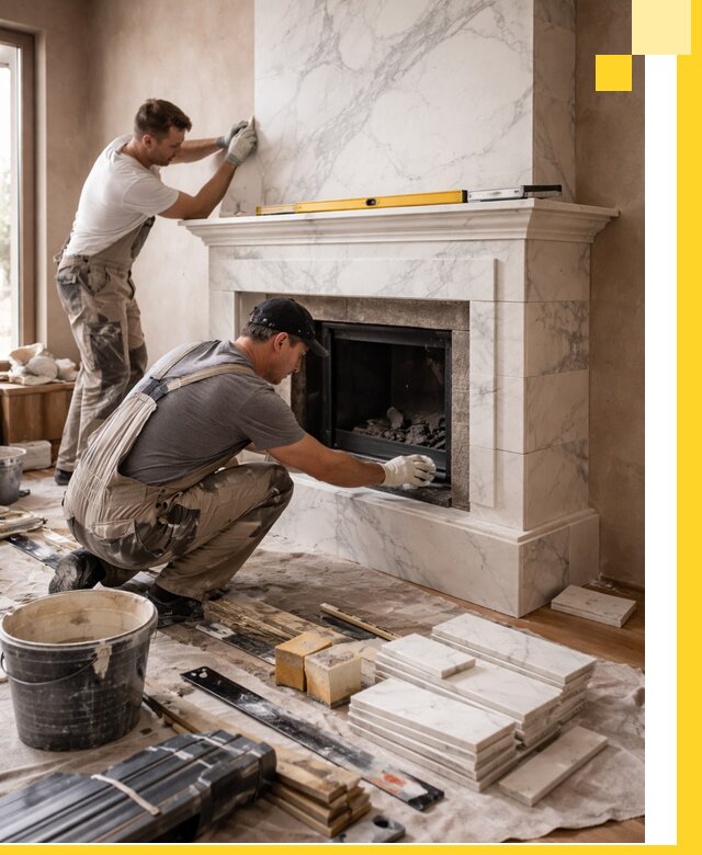 Отделка каминов в Донском качественные облицовочные работы