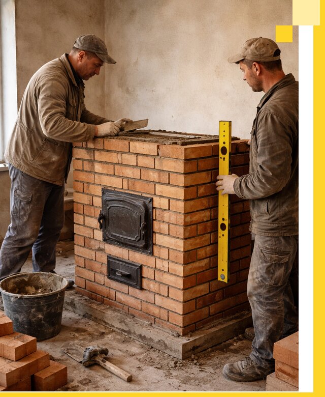 Отопительные печи под ключ в Донском, установка и сборка