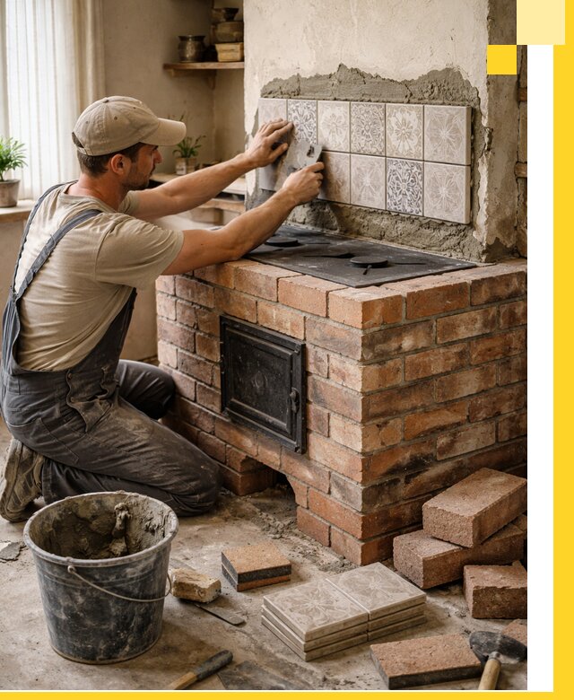 Печи с плитой на заказ монтаж гарантия и сервис в Донском