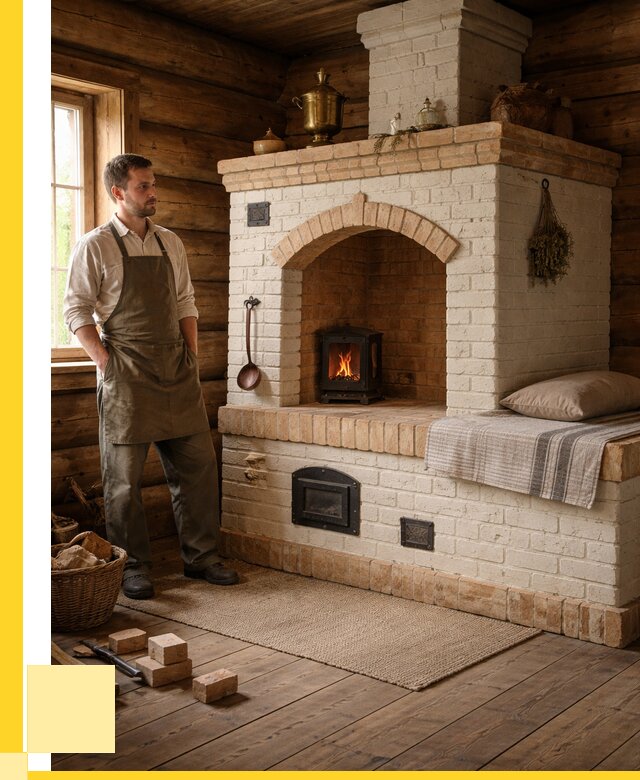 Русские печи с лежанкой под ключ в Донском от 151980 р. ЭриданДнс