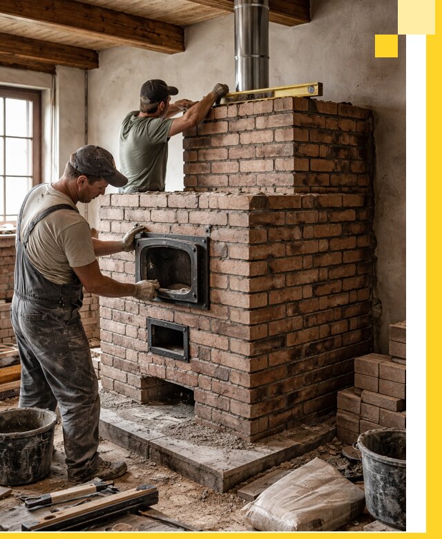 Печи для загородного дома под ключ в Донском — монтаж и сервис