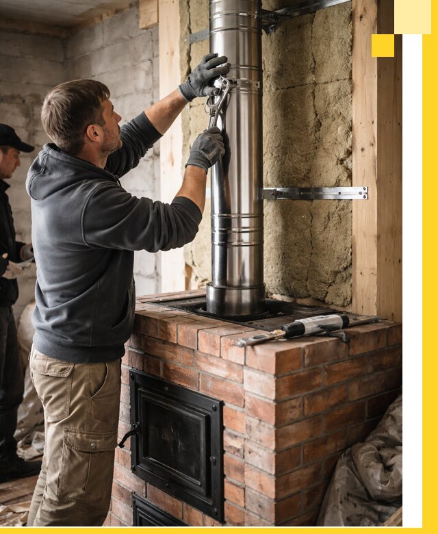 Изготовление и монтаж печей и дымоходов под ключ в Донском