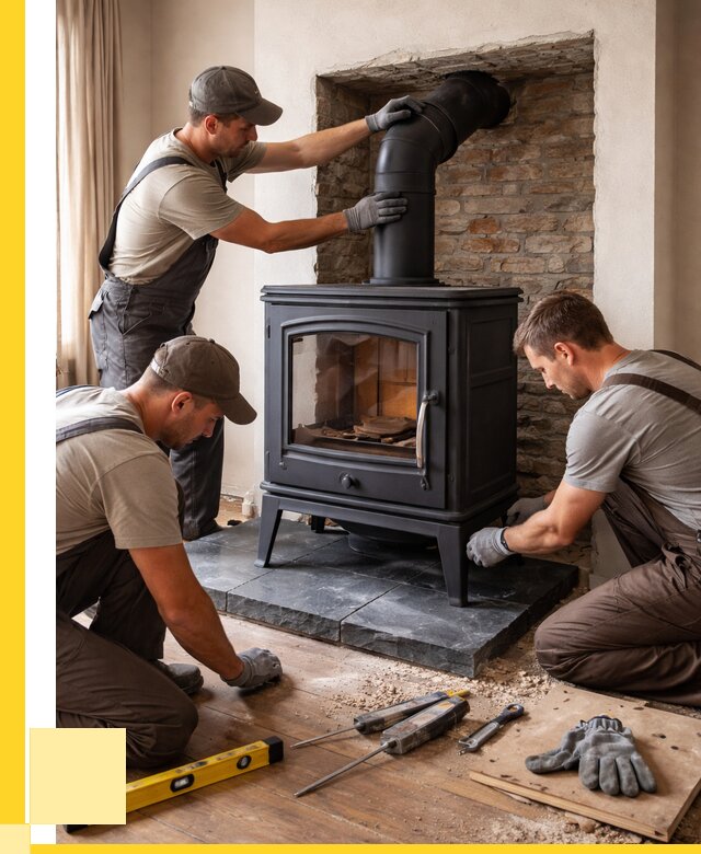 Монтаж печи камина в частном доме в Донском от 25330 р. | ЭриданДнс
