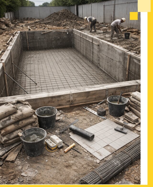 Строительство бассейнов под ключ в Донском, дизайн и монтаж