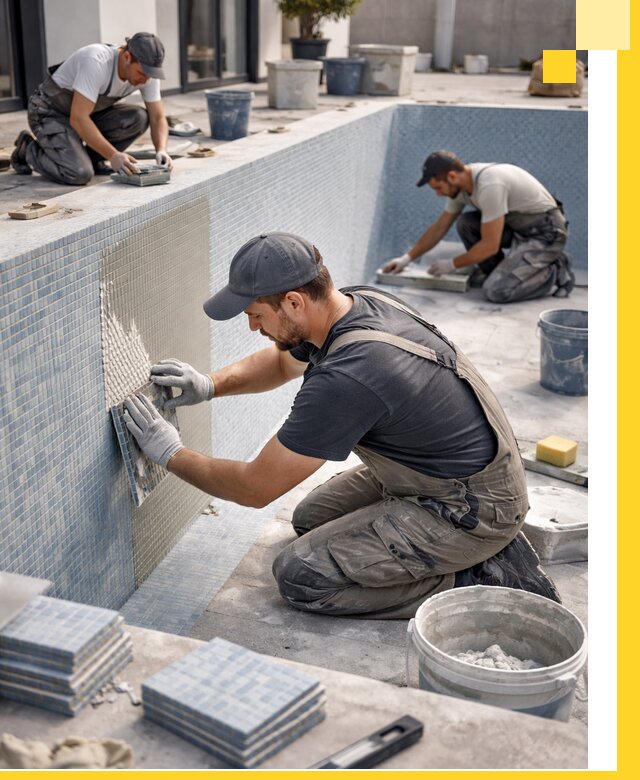 Облицовка бассейнов в Донском плитка мозаика гидроизоляция