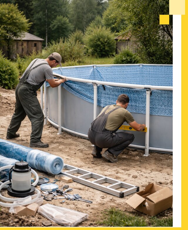 Установка и монтаж каркасных бассейнов в Донском под ключ