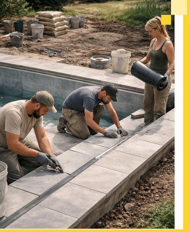 Строительство и монтаж уличных бассейнов под ключ в Донском