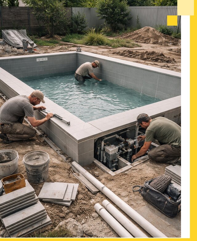 Строительство и монтаж бассейнов для дачи под ключ в Донском