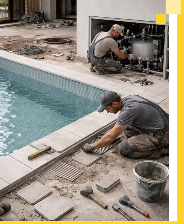 Строительство и монтаж бассейнов в коттедже в Донском