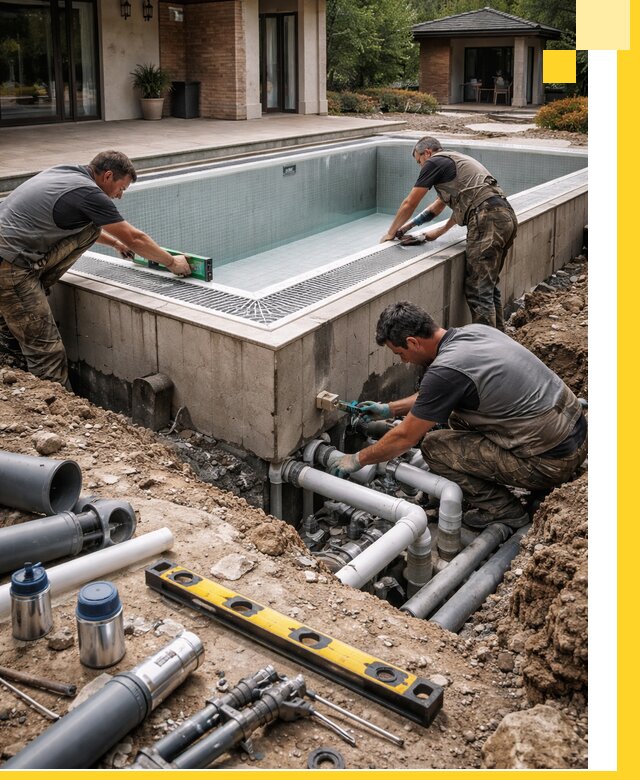 Строительство переливных бассейнов в Донском под ключ