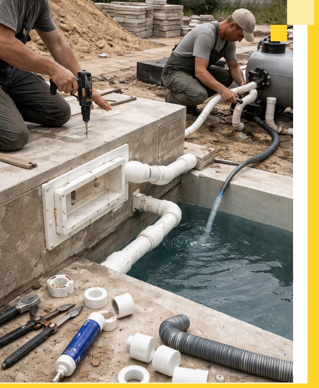 Строительство скиммерных бассейнов под ключ в Донском