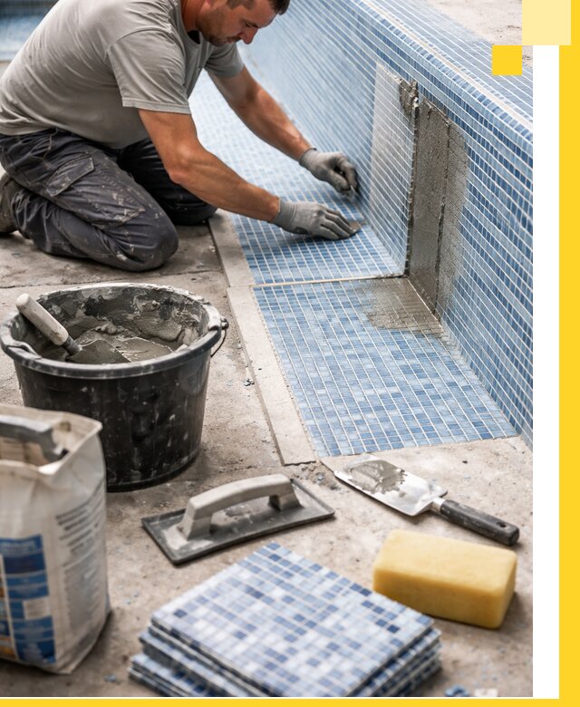 Укладка и ремонт мозаики для бассейнов под ключ в Донском