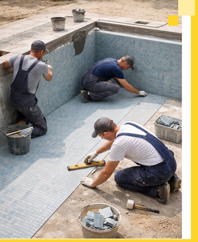 Укладка и установка плитки для бассейнов под ключ в Донском