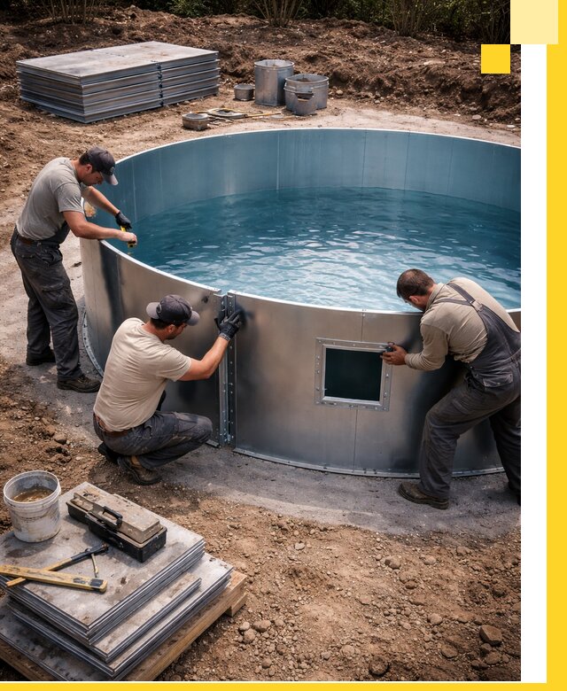 Круглые бассейны под ключ в Донском проектирование и монтаж