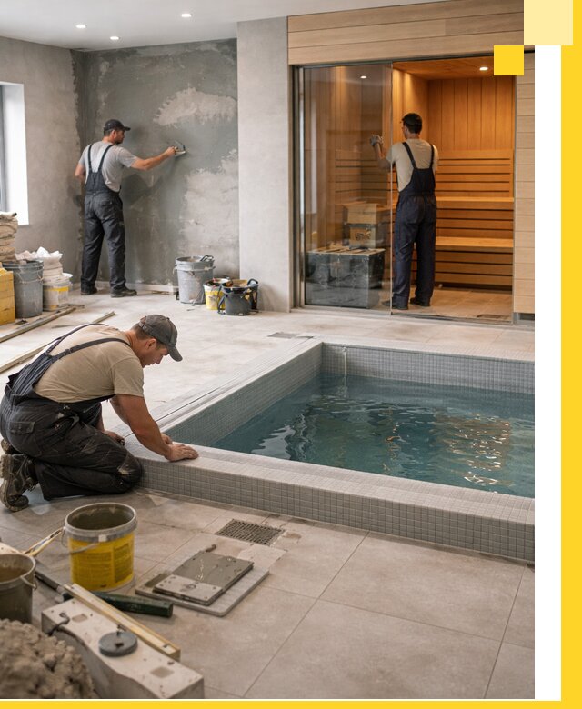 Проектирование и строительство сауны с бассейном в Донском