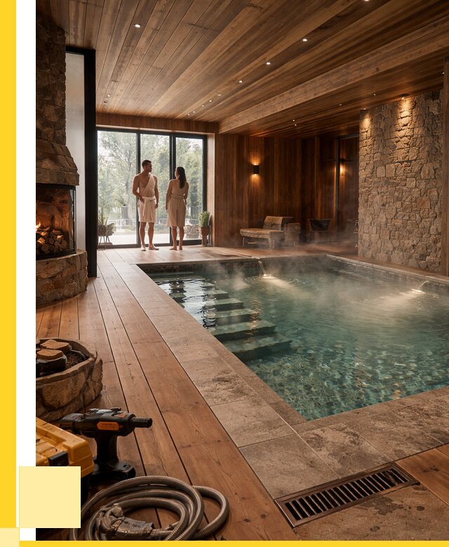 Проекты бань с бассейном под ключ в Донском от 75990 р., ЭриданДнс