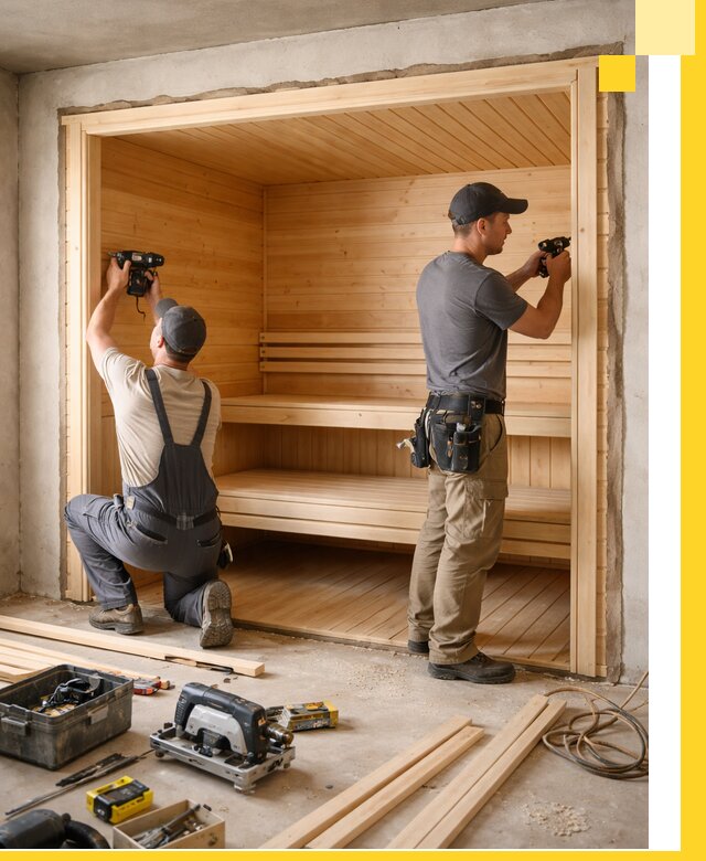 Монтаж саун под ключ в Донском — проектирование и установка