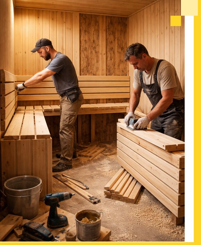 Профессиональный комплексный ремонт саун под ключ в Донском