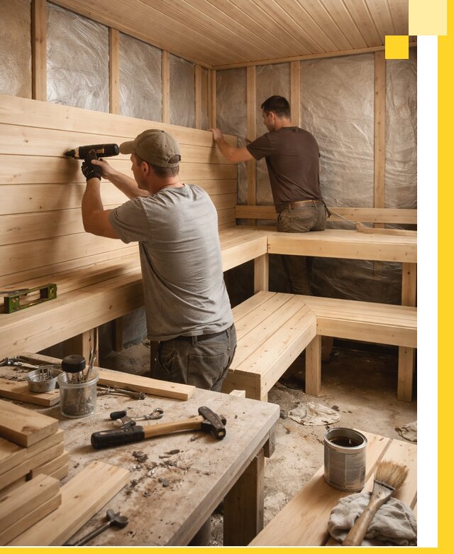 Профессиональная отделка бань и саун под ключ в Донском