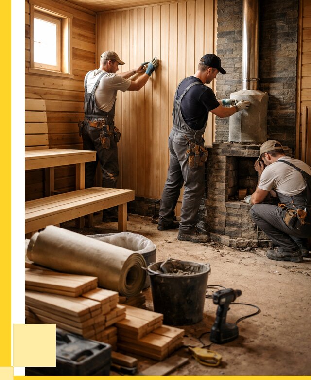 Ремонт бань под ключ в Донском от 45594 р. | ЭриданДнс