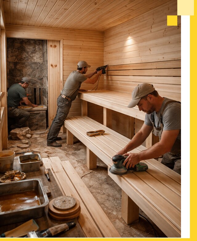 Профессиональная отделка бань в Донском под ключ, с гарантией