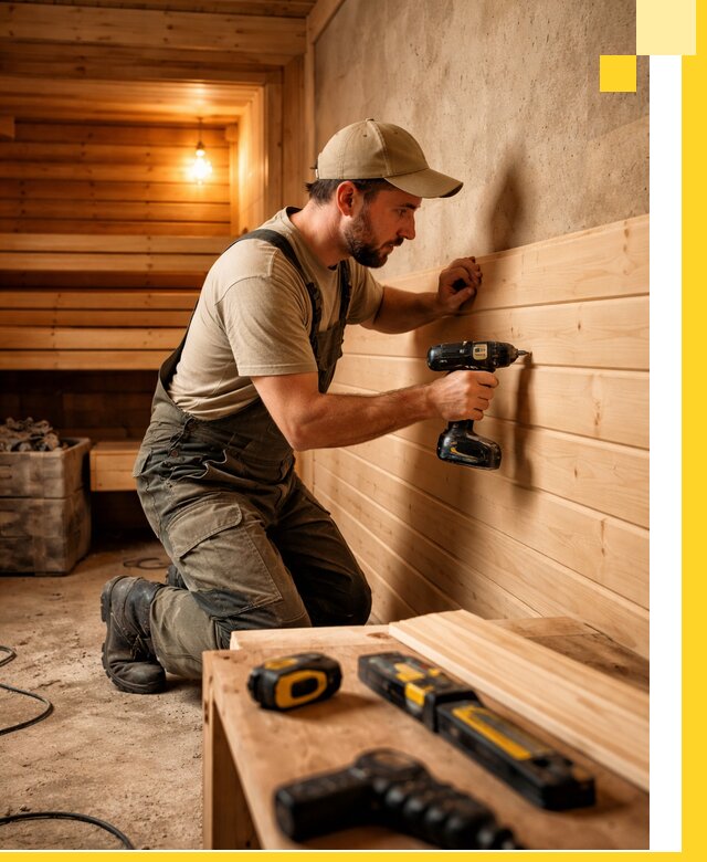 Профессиональная внутренняя отделка бани в Донском под ключ