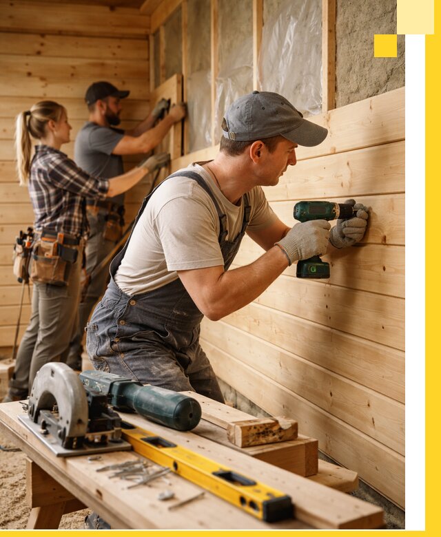 Обшивка бань под ключ в Донском: отделка стен и потолков