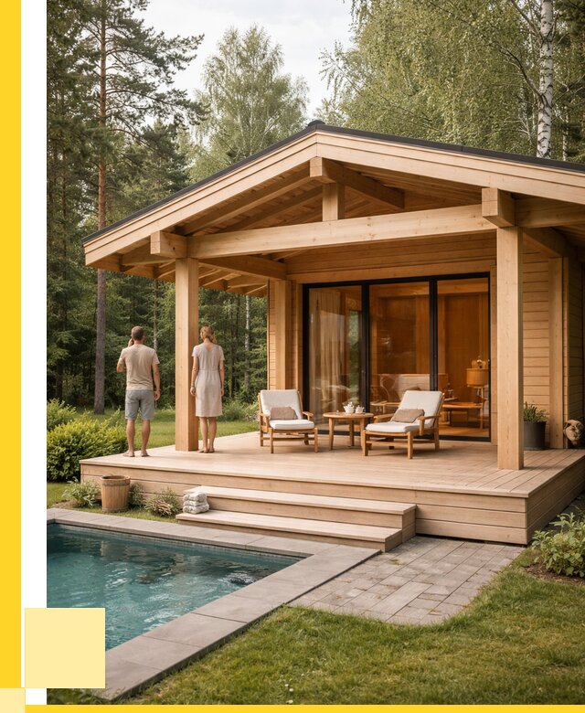 Бани с террасой под ключ в Донском от 607920 р. | ЭриданДнс