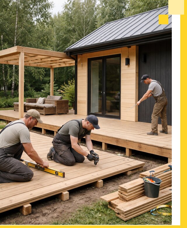 Строительство бань с террасой и бассейном под ключ в Донском