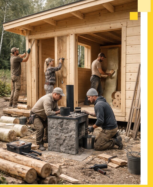 Купить баню под ключ в Донском строительство монтаж отделка