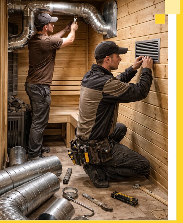 Проектирование и монтаж вентиляции бани в Донском под ключ