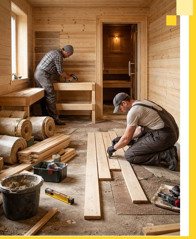 Индивидуальный проект бани с комнатой отдыха под ключ в Донском