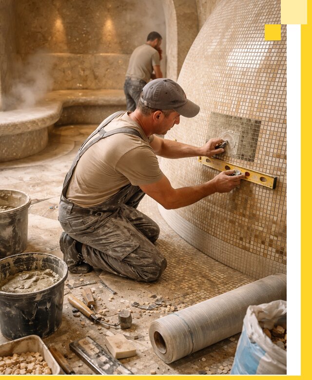 Хамам под ключ в Донском: проектирование, строительство, отделка