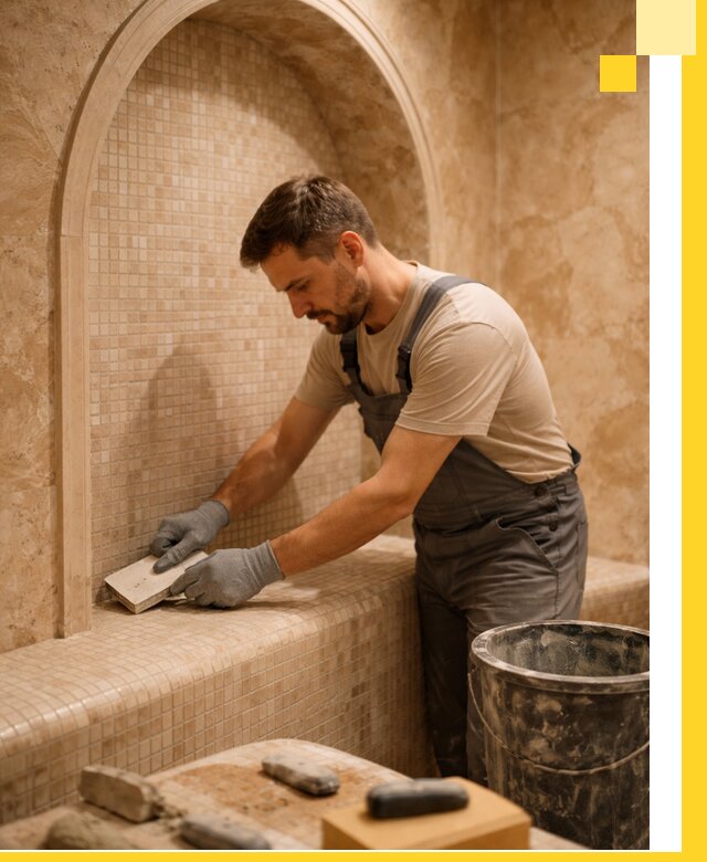 Профессиональная отделка хамамов с мозаикой под ключ в Донском