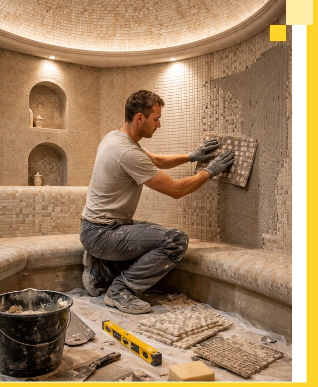 Устройство и монтаж домашнего хамама под ключ в Донском