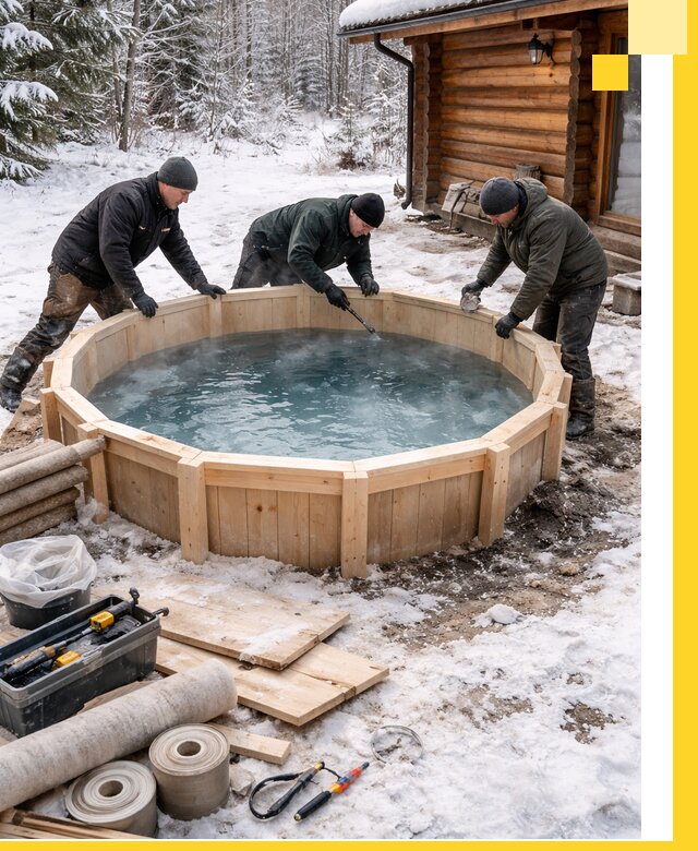 Изготовление и установка ледяных купелей под ключ в Донском