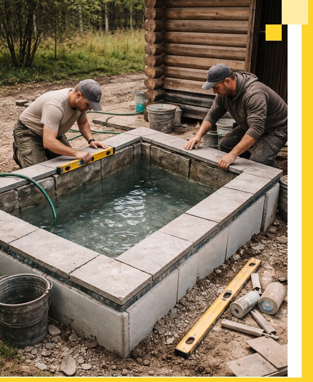 Изготовление и установка холодных купелей под ключ в Донском